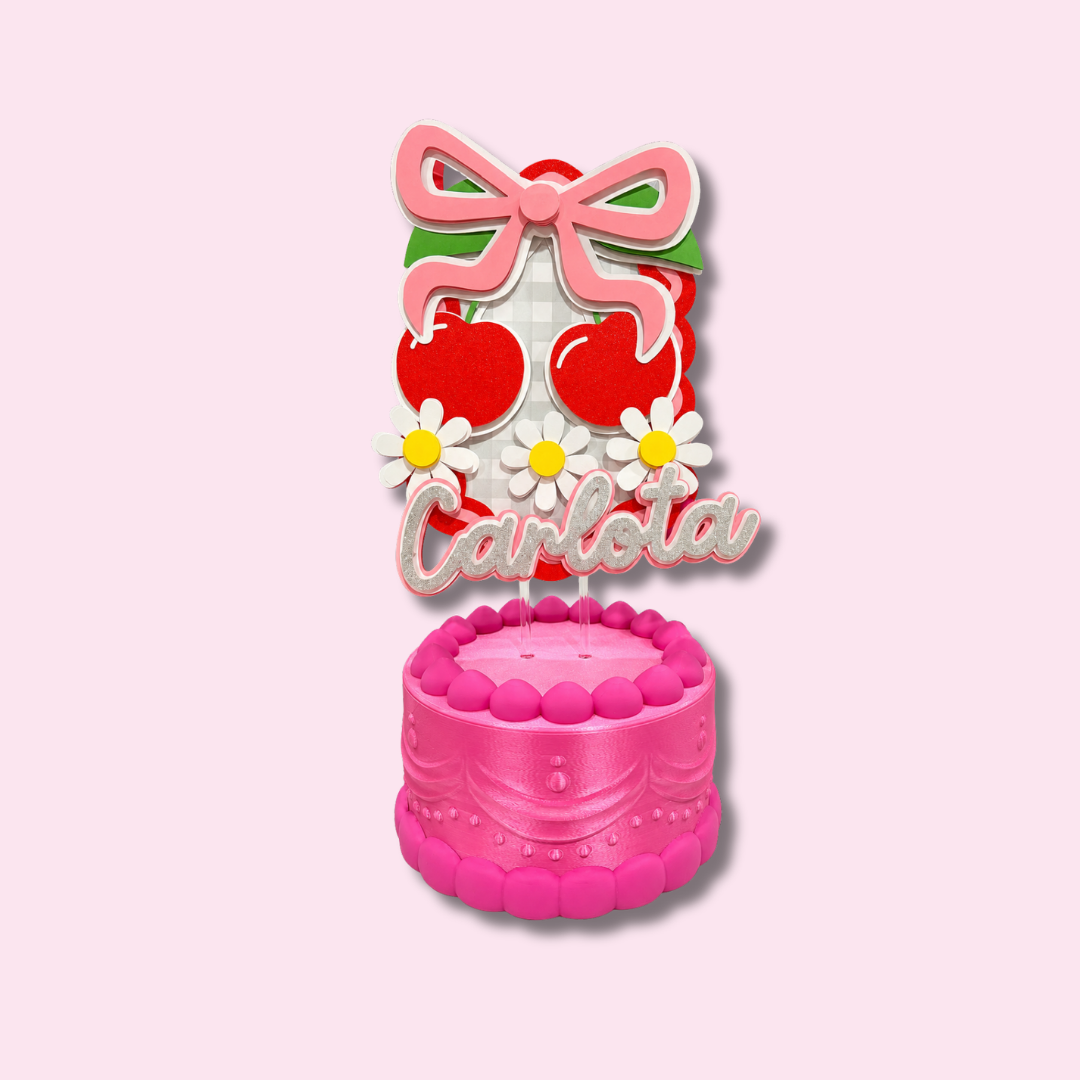 Cherry Blossom Personalized Cake Topper