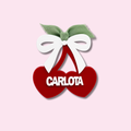 Cherry Heart Name Tag